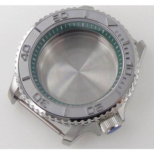 41mm 316L Watch Case Sapphire Crystal Chapter Ring Steel Insert fit NH35A NH36A Diver 200M Waterproof