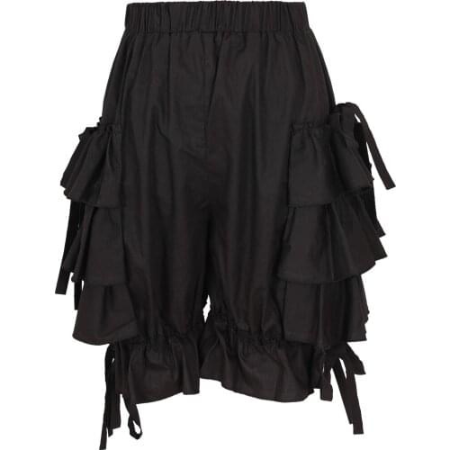 Black Lolita Bloomer Layered Ruffles Gothic Lolita Short Bottom