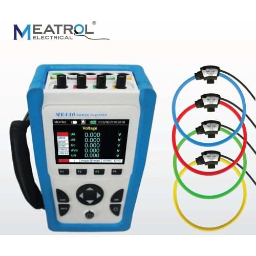 Meatrol WIFI rogowski connected electric meter LCD Digital multimeter Three phase Handheld Power Quality Analyzer