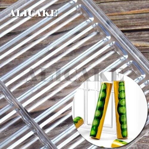 3D Polycarbonate Chocolate Mould Cylinder Stick Thick Molds Form For Chocolate Bar Tray Mold for Bakery Baking Pastry Tools