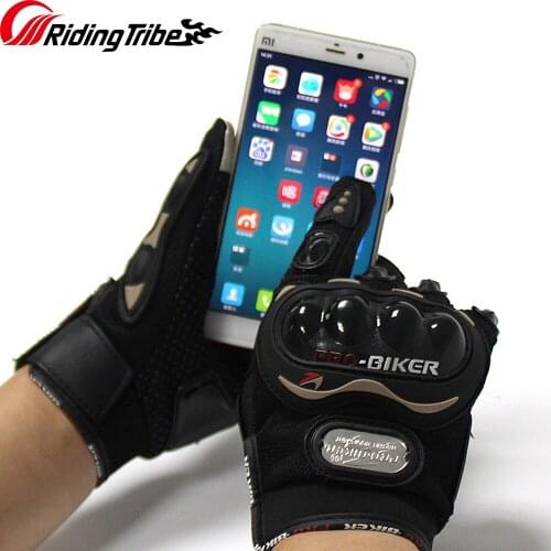 Riding Tribe MCS-01C Breathable Touch Summer Motorcycle Gloves Screen Protective Gear Motobike Racing Non-skid Mans Guantes