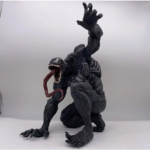 Venom Figure Squatting Battle Version Statue Venom Action Figure Toy Collection Doll 30CM