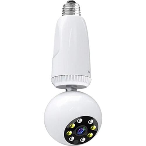 HD 1080P 360 Rotate Auto Tracking Panoramic Camera Light Bulb Wireless Wifi Camera Remote Viewing Security