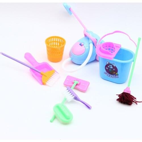 Kid Housework Simulation Widget Toy Plastic Cement Mini Household Cleaning Tool Dollhouse Supplies Funny Baby Cognitive Training