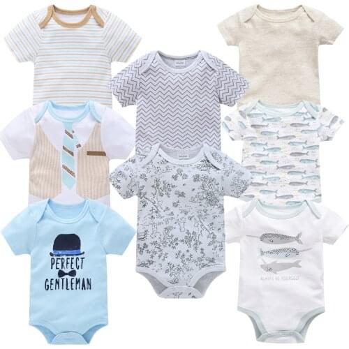 Roupas Bebe De 0-12M Newborn Baby Boys Bodysuits Infant Cotton Summer Boy Baby Cartoon Clothes Girl Toddler Crawling Clothing