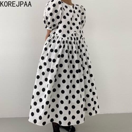 Korejpaa Summer Polka Dot Dresses