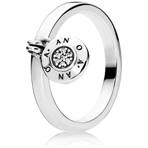 The new LOGO LOGO pendant S925 pure silver ring personality padlock ring rings can be worn to fold female heart of winter