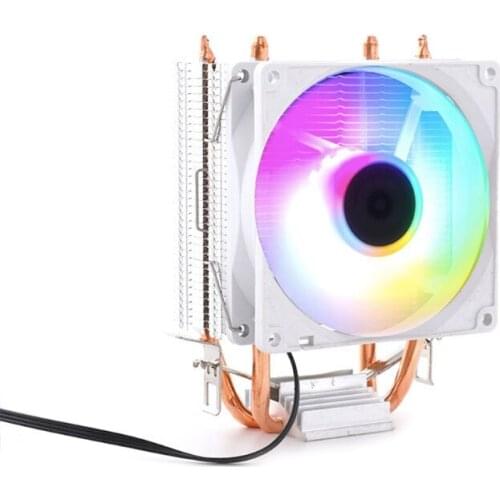 Low Profile CPU Cooler for intel/amd/LGA Colorful RGB Chassis Radiator 2 Heatpipes CPU Air Cooler 92mm Silent PWM Fan