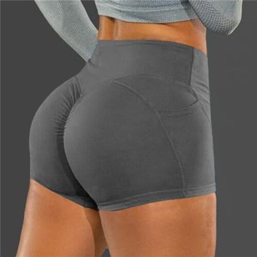 New Sport Shorts Women High Waist Elasticated Seamless Fitness Leggings Push Up Gym Training Tights Sport Short