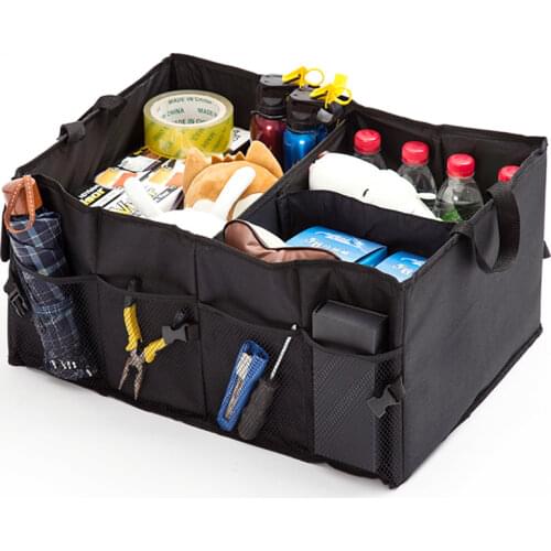 EAFC Car Trunk Organizer Eco-Friendly Super Strong & Durable Collapsible Cargo Storage Box For Auto Trucks SUV Trunk Box