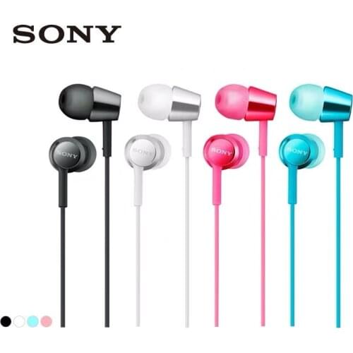 Original Sony earphones MDR-EX155AP earbuds in-ear Stereo universal subwoofer cable control with Mic For huawei sony phone