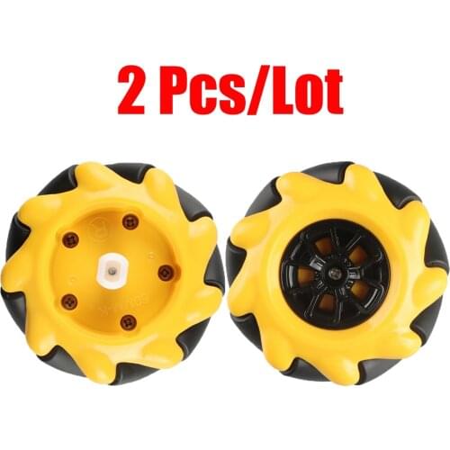 A pair 60mm For Mecanum Wheel Robot Omni Wheels TT Wheel Car Robot For Mecanum Robot