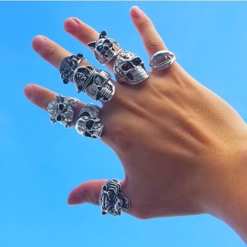 Snake open Ring Retro Punk Exaggerated Skeleton Shaped Temperament for male women statement Hip Hop gift Jewelry Free shipping