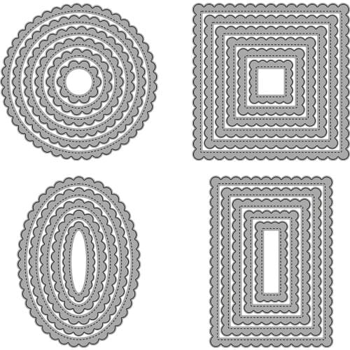 4PC Pattern Border Metal Cutting Dies for DIY Scrapbooking Photo Album Decorative Embossing PaperCard Crafts Die2021