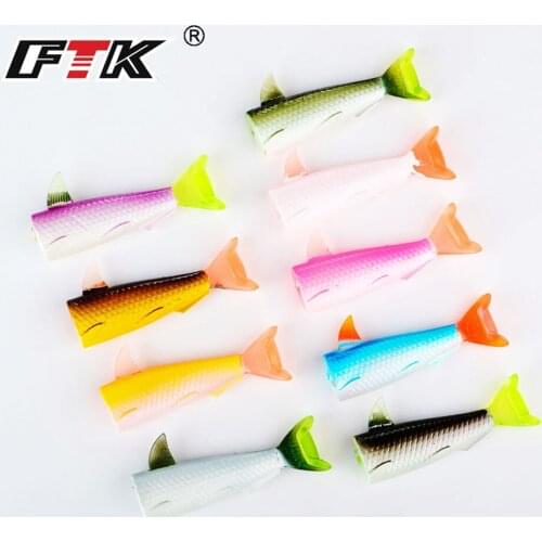 Fishing Lure 5pcs/Pack Soft Body Bait 3D Bass Lure Wobbler Fake lifelikelure Fish Fishing Tackle Swim Bait PVC Saltwater