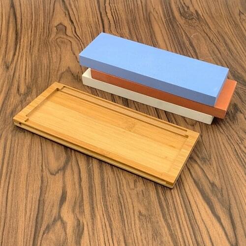 Whetstone non-slip base rectangular sharpening stone bracket household restaurant kitchen fixed bamboo base