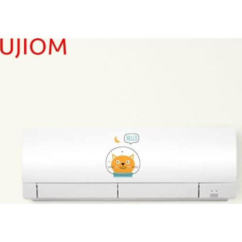 UJIOM Card Cat and Space Wall Stickers Home Decoration Bedroom Living Room Decorations Moisture Proof Decorative Decals