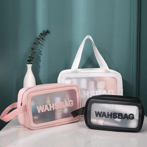 Women Travel Storage Cosmetic Bag Toiletry Organize Waterproof PVC Cosmetic Bag Portable MakeUp Bag Female Wash Bag