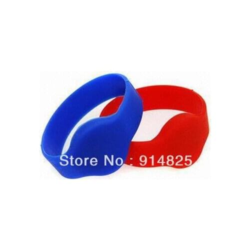 DWE CC RF 100pcs/lot +Free shipping +74mm RFID 125khz EM-ID TK4100 chip silicone wristband bracelet tag waterproof