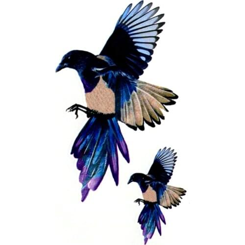 Magpie Waterproof Temporary Tattoos Sticker Birds Henna Tatoo Body Art Fake Tattoo Tatuajes Flash Tattoo For Woman And Men