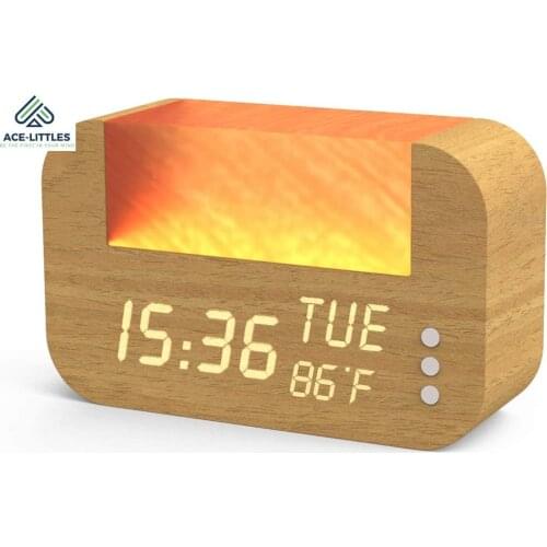 Wake-Up Light with Himalayan Salt Alarm Clock with Real Sunrise Simulation Himalayan Natural Salt Lamp, Sleep Aid, Holiday Gift