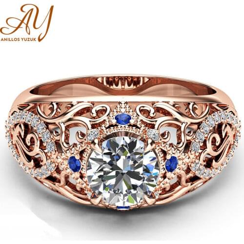 Anillos Yuzuk Silver 925 Jewelry Rings For Women Girls Jewelry Gift Real 925 Sterling Sliver Rose Gold Femme Engagement Ring