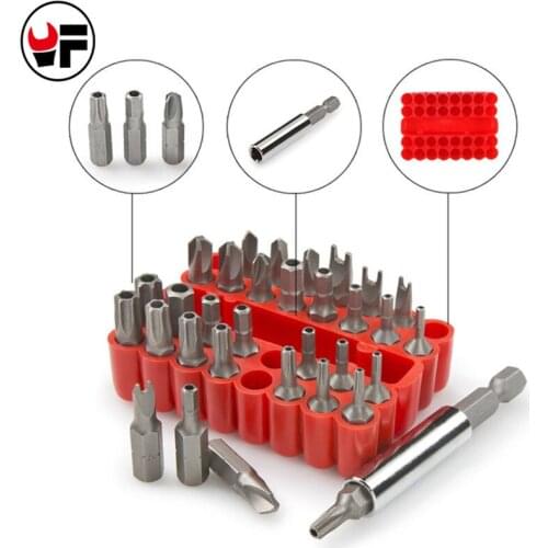 33Pcs/Set Screws Security Tamper Proof Spanner Star Hex Torx Wing Screwdriver Bits Magnetic Holder Drill Hand Tools Case DAJ016