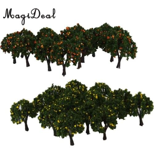 40pcs 1/300 Landscape Model Fruit Tree Railroad Scenery Layout 4CM