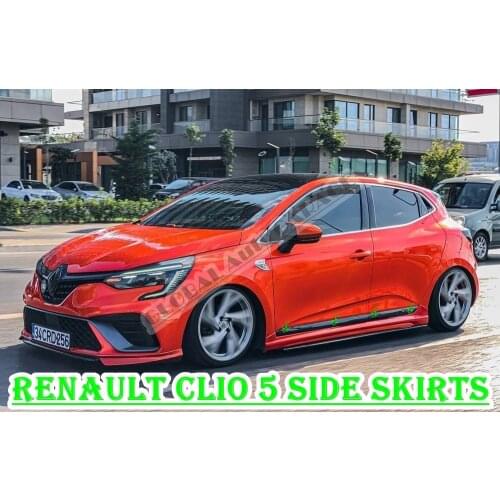 For Renault Clio 5 Side Skirt 2019-2021 Sill Trim Car Styling Auto Accessory Universal Spoiler Mud Flaps Lip Splitter Ornament