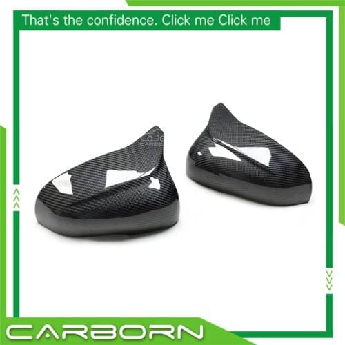 For Jaguar XF XJ XK XE 2011 2012 2013 2014 Gloss Black Add on/ 1:1 Replacement Style (dry) Carbon Fiber Mirror Cover