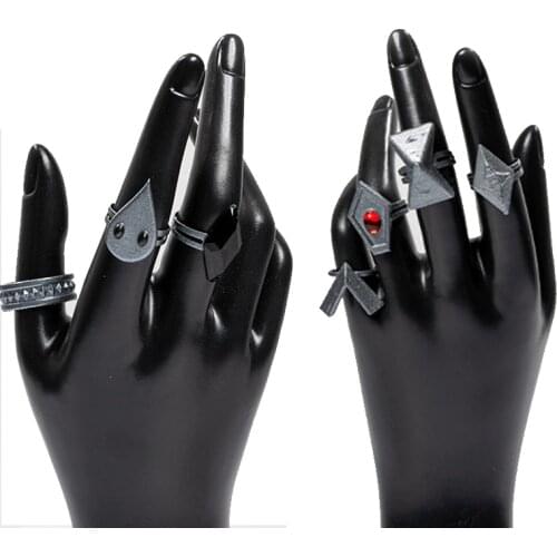 Genshin Impact Hu Tao Cosplay Finger Rings Fashion Jewelry Halloween Carnival Cosplay Costume Prop Accessories Custom Made