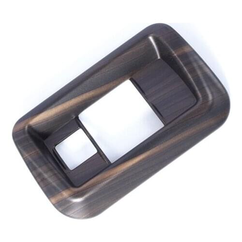 New Product ABS Mahogany Headlight Control Pnel Cover Accessories For Toyota Highlander XU70 LHD 2021 2022