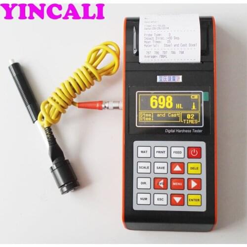 Newly YHT400 Portable Hardness Tester With Printer Large screen Leeb Hardness Meter Hardness Scale HL, HB, HRB, HRC, HRA, HV, HS