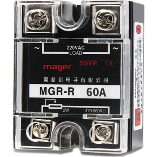 60A SSVR-60A VR AC Single Phase Solid State Relays Regulator Voltage Module 220/380VAC Resistance Voltage Regulator SSR-60VA