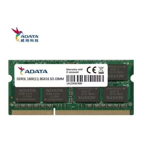 ADATA memory Ram DDR3L for laptop 4GB 8GB 1600MHz 204 Pines SO-DIMM 1333 PC3L-12800S PC3L for Acer SAMSUNG Del