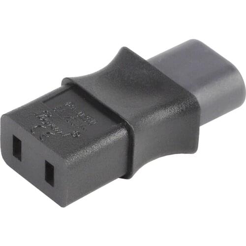 IEC320 C8 TO C9 eight-character plug to two flat hole power converter