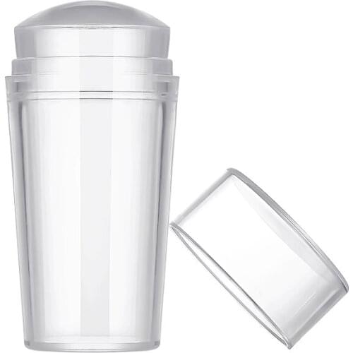 Clear Nail Art Stamping Transfer Stamper Scraper Plate Manicure Tool Kit Set Hu5(1 Stamp, 1 Scraper)