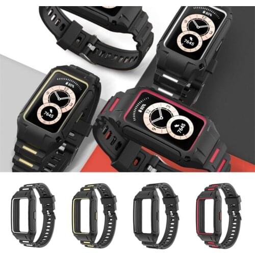 For Huawei Band 6 Honor Band 6 Smart Wristband Bracelet Wrist Straps Case Integrated Watch Accessories Replacement