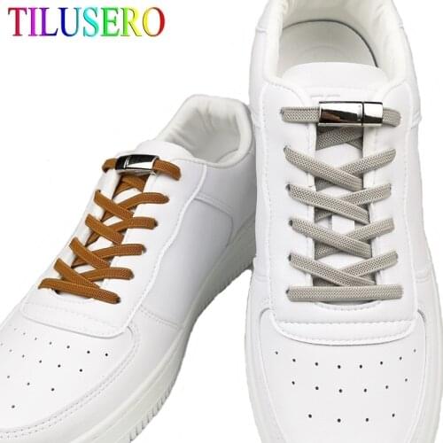 1 Pair No Tie Shoe laces Magnetic Shoelaces Outdoor Leisure Sneakers Flat Elastic Shoelace Quick Safety Lazy laces