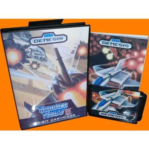 Thunder Force II With Box And Manual 16bit MD Game Card For Sega Mega Drive For Genesis