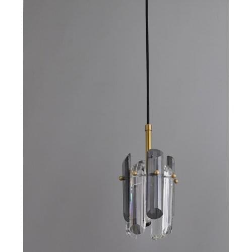 Nordic Modern Two-Color Crystal Strip Chandelier Small Light Luxury Bedroom Living Room Restaurant Corridor Decorative Lighting