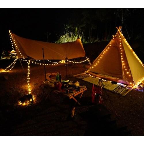 LED String Light Camping Tent Outdoor Bulb Waterproof Party Yard Patio Street Outdoor Garden Parasols Camping Decoration