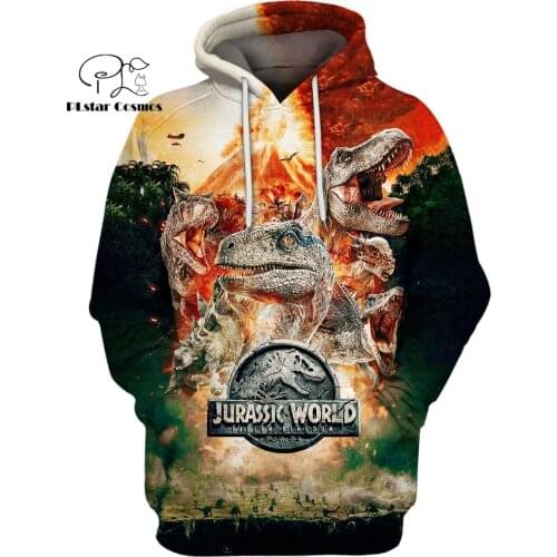 PLstar Cosmos Jurassic World Fallen Kingdom 3d hoodies/Sweatshirt Winter autumn funny long selvee Harajuku streetwear