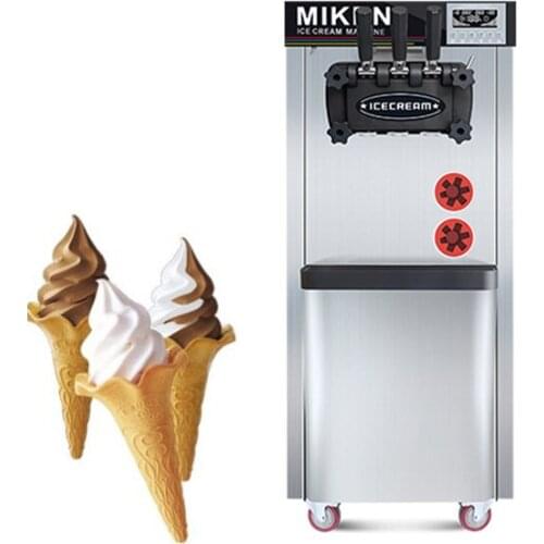 Three Flavors Soft Ice Cream Machine Commercial Ice Cream Roll Maker Vending Machine for Sale