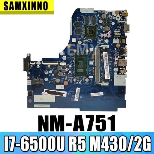 High quality NM-A751 for Lenovo Ideapad 310-14ISK Laptop Motherboard FRU:5B20L35707 I7-6500U R5 M430/2G DDR3L 2GB 100% Tested
