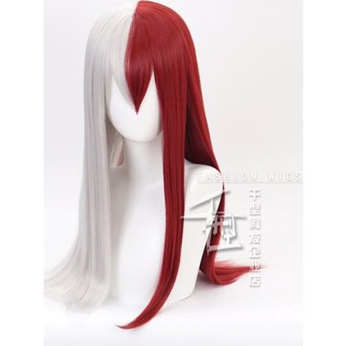 My Hero Academia Todoroki Shoto Women Long Wig Cosplay Costume Boku no Hero Academia Hiro Akademia Heat Resistant Hair Wigs