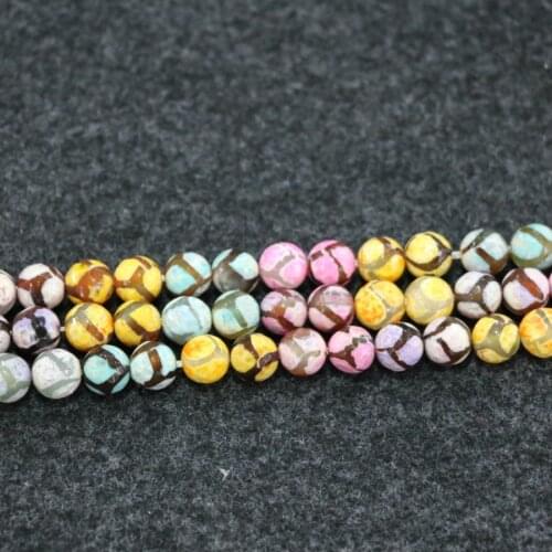 10mm 38pcs/lot, TOP Quality ! Rainbow Ball Handmade Loose Spacer Round Natural Stone Beads Bracelet DIY Jewelry Making