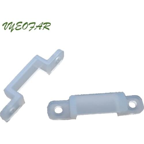 10Pcs/Lot 10mm Width LED Fixing Silicone Mounting Clips For 5050 LED Strip tape light installation Strip mount accessories