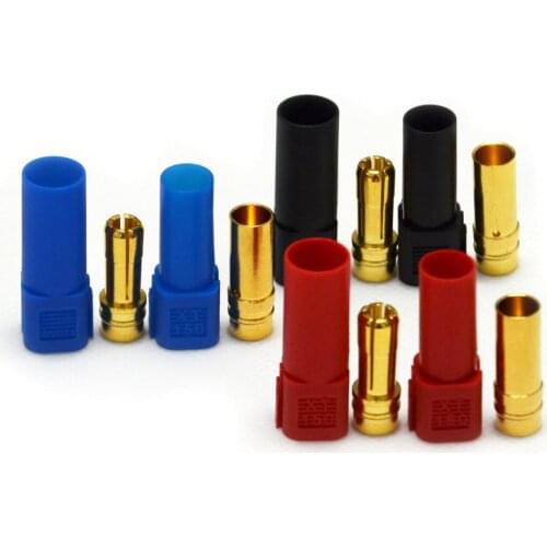 100Pairs Amass XT150 Plug Male and Female 6mm golden Plated Bullet Connector for RC ESC Battery