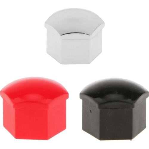 20 Pcs Universal 17mm Wheel Lug Nut Bolt Cover Caps +Removal Tools (Red)